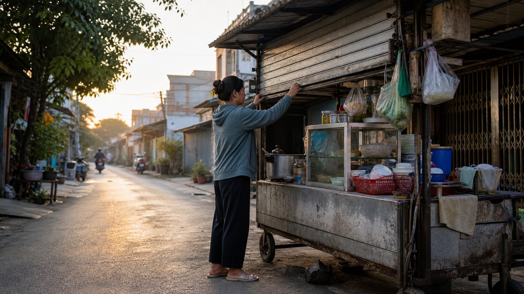 Mở hàng buổi sáng sớm — bắt đầu ngay với những gì đang có